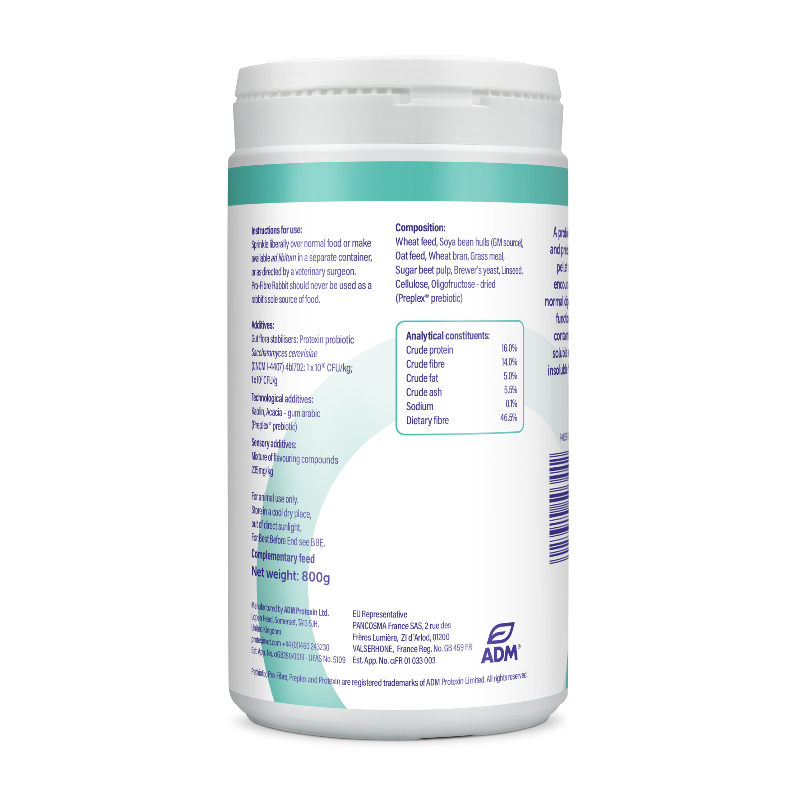 Pro-Fibre Rabbits 800g Protexin - obrazek 3